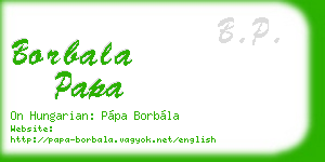borbala papa business card